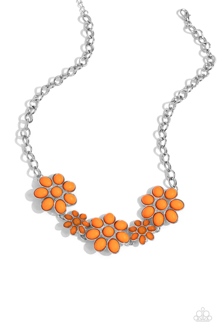 Flamboyant Flowering-Orange Necklace