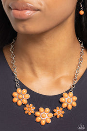 Flamboyant Flowering-Orange Necklace