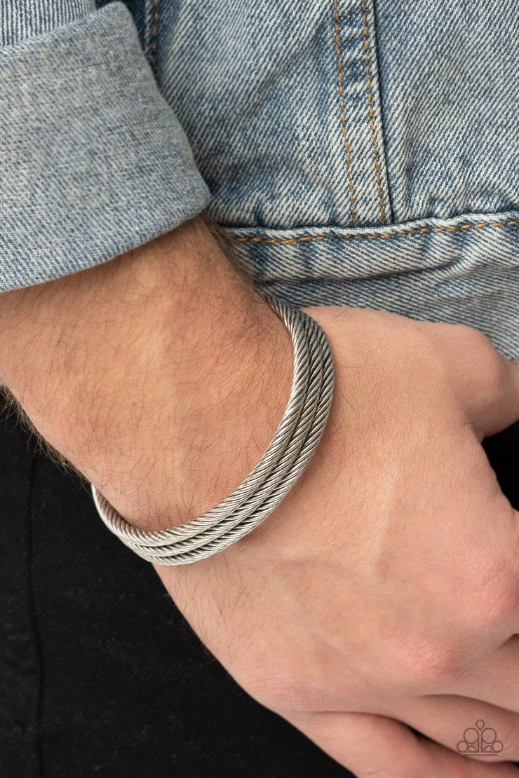 Armored Cable Silver Urban Bracelet