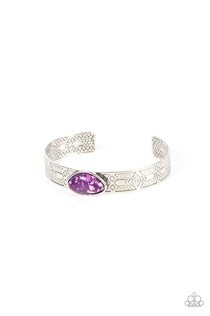 Gobi Glyphs Purple Bracelet
