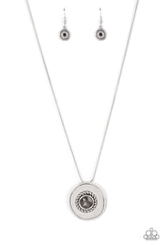 Make Me A Medallion-aire Silver Necklace