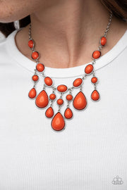 Mediterranean Mystery Orange Necklace