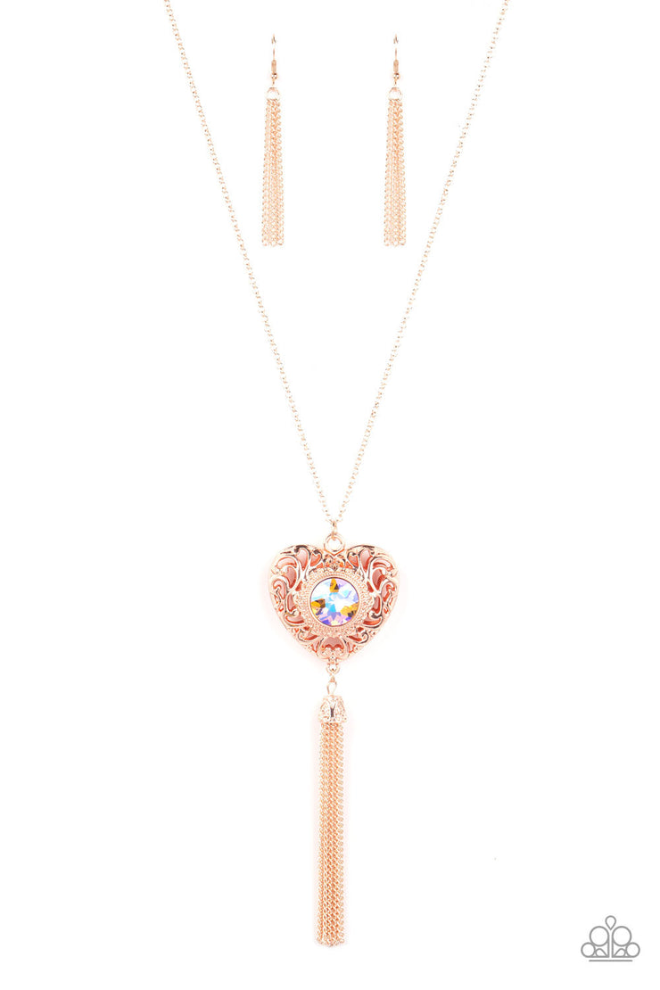 Prismatic Passion Rose Gold Necklace