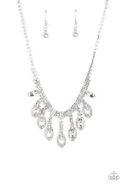 Reigning Romance White Necklace