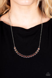 Throwing Shades Brown Necklace