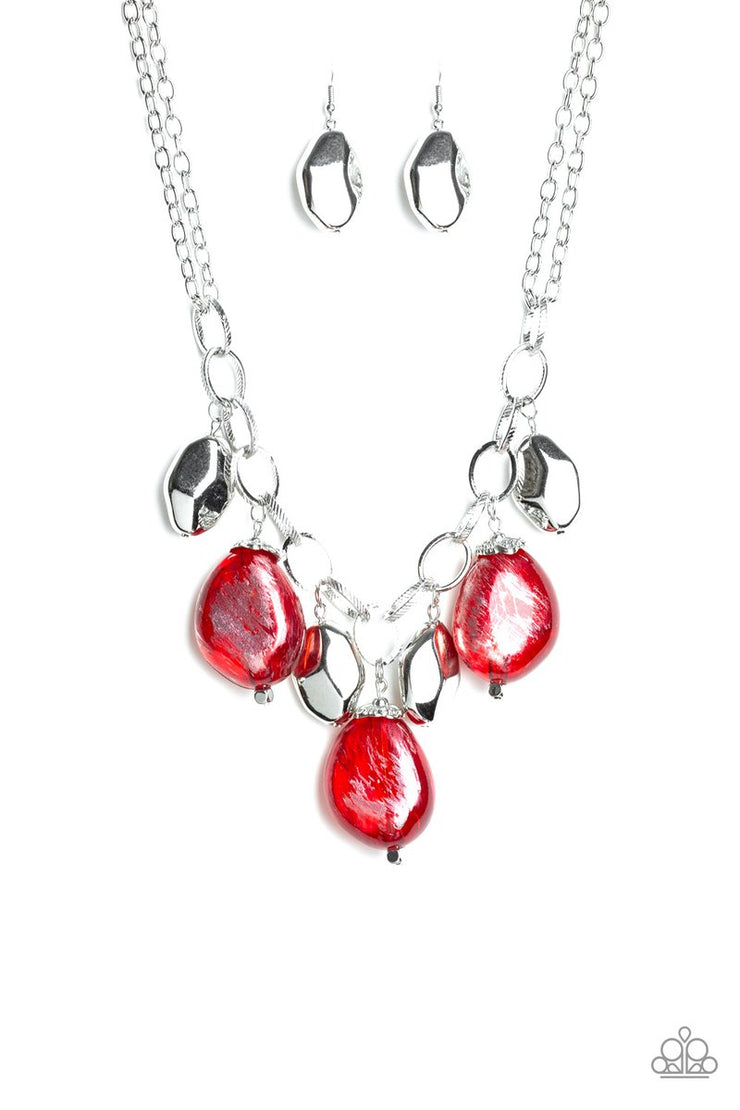 Looking Glass Glamorous-Red Necklace