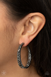 GLITZY By Association - Black Earring
