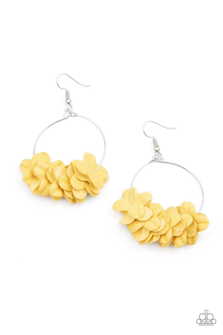 Flirty Florets-Yellow Earring