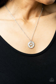 Think PAW-sitive-Silver Necklace