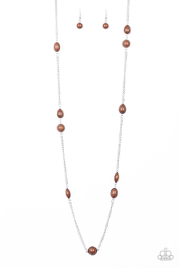 Pacific Piers - Brown Necklace