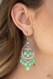 Gorgeously Genie Green Earring