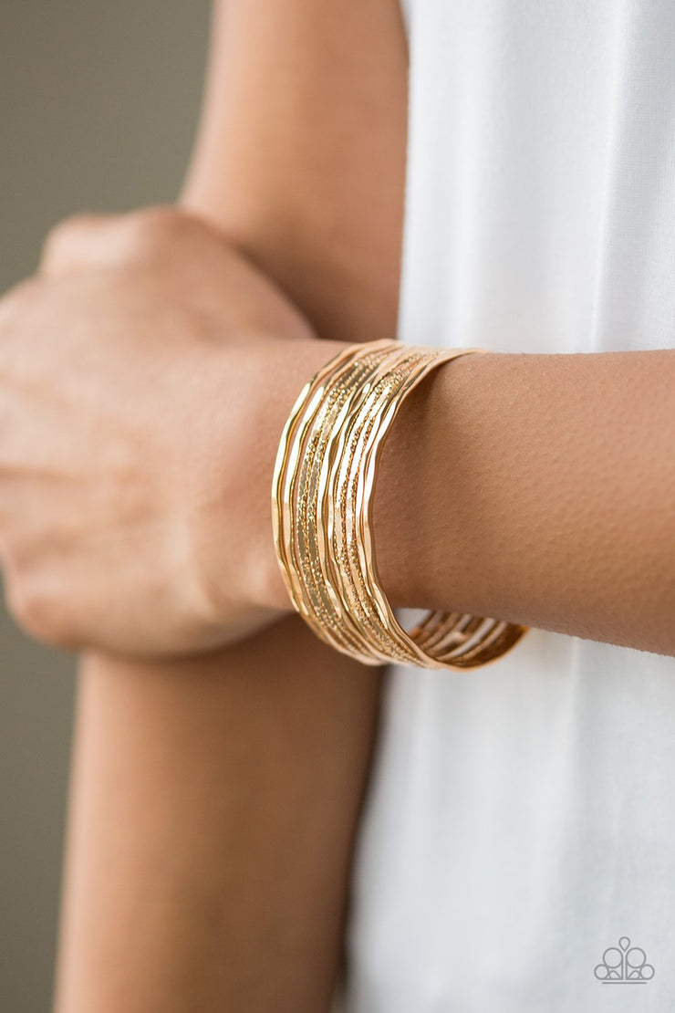 Sleek Shimmer Gold Bracelet