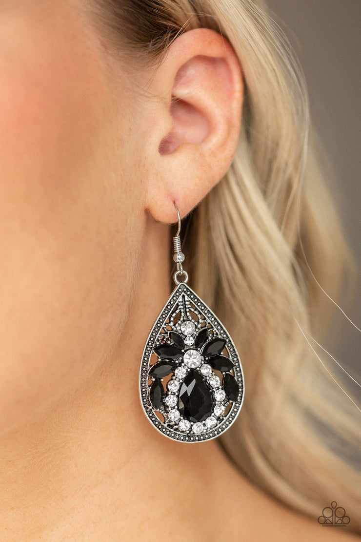 Candlelight Sparkle Black Earring