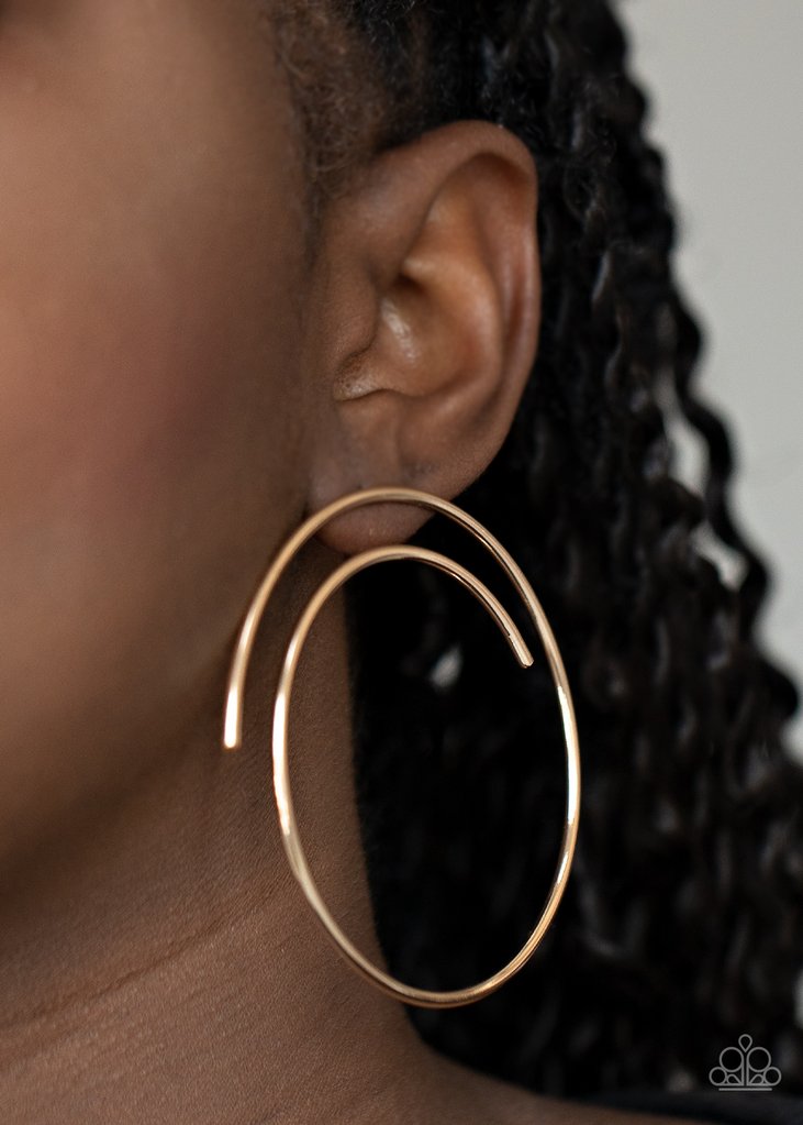 Vogue Vortex-Gold Post Earring