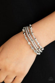 Fashionably Faceted Silver Bracelet