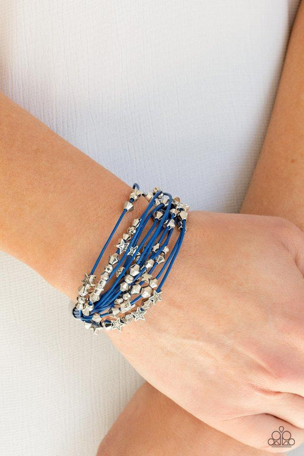 Star-Studded Affair Blue Bracelet