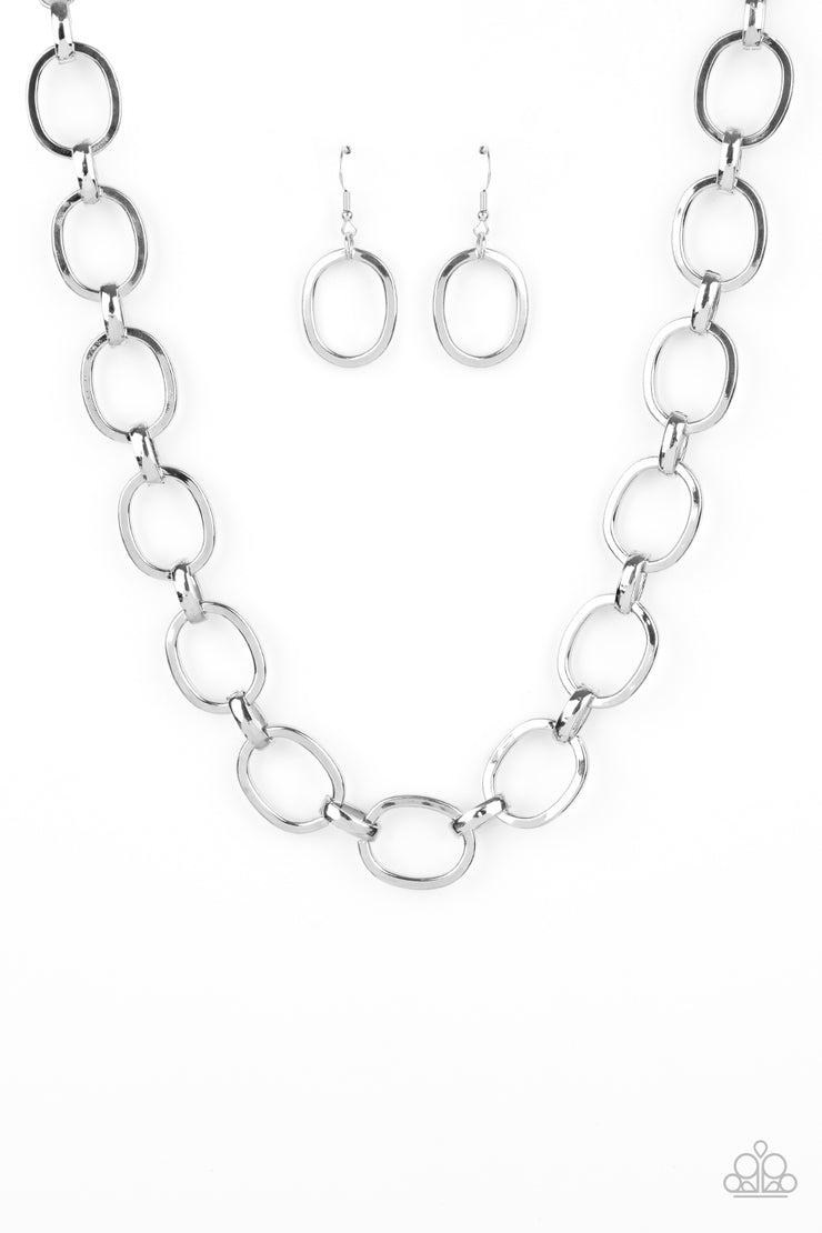 HAUTE-ly Contested - Silver Necklace