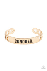 Conquer Your Fears - Gold Bracelet
