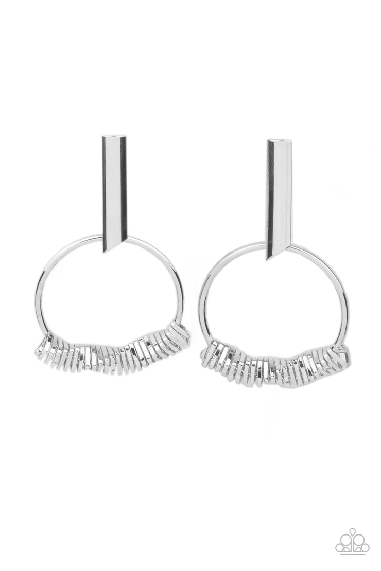 Set Into Motion - Silver Earring