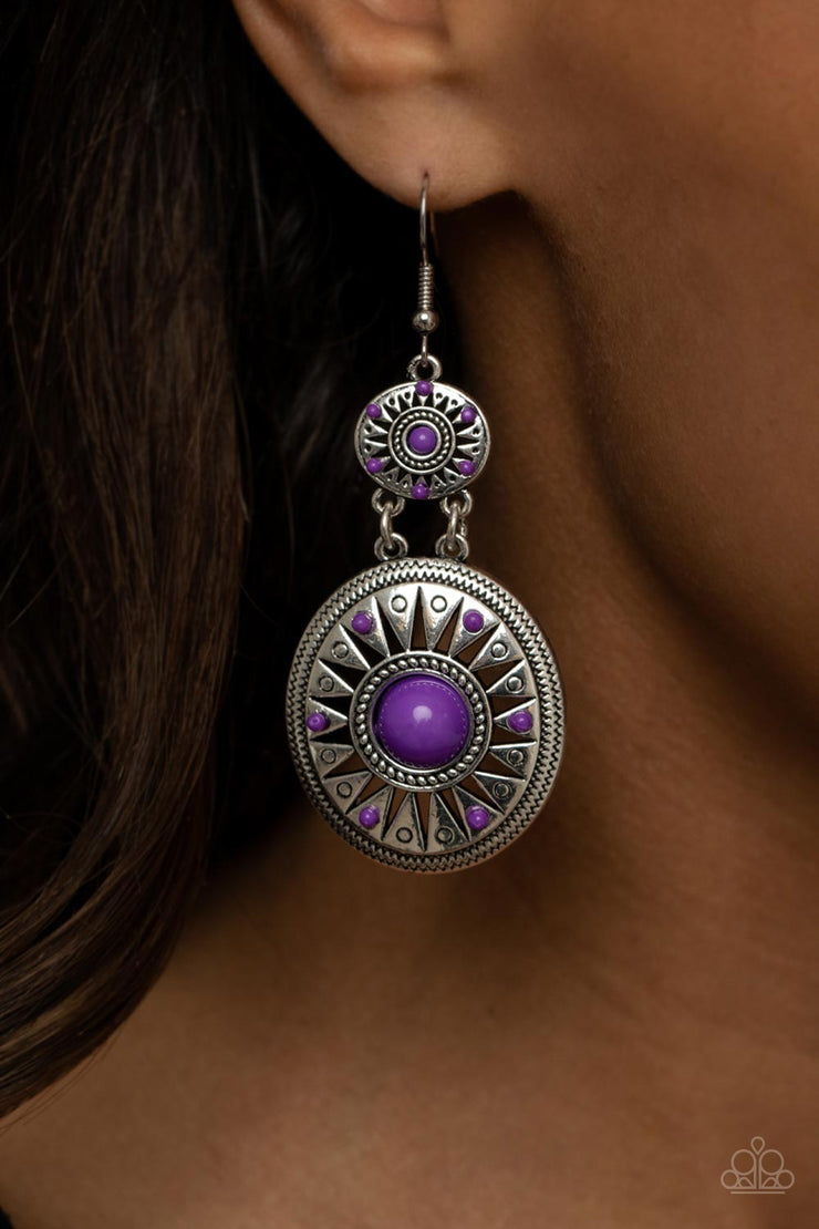 Temple of The Sun - Purple Earring