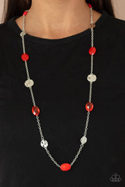 Glossy Glamorous - Red Necklace