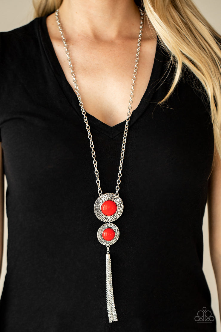 Abstract Artistry - Red Necklace