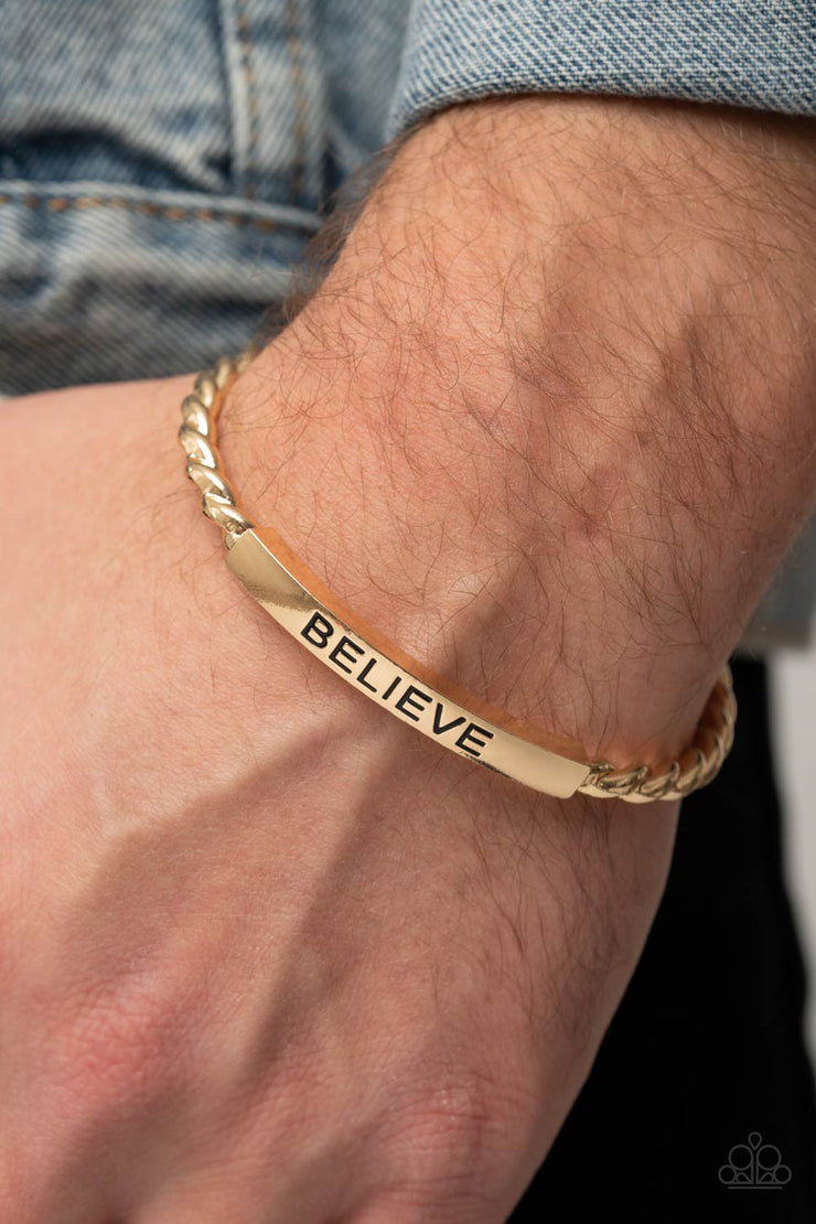 Keep Calm and Believe - Gold Bracelet