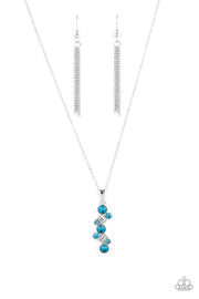 Classically Clustered - Blue Necklace