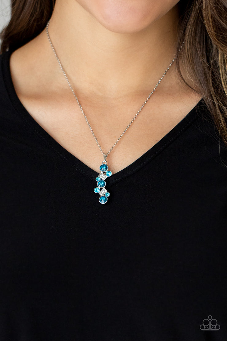 Classically Clustered - Blue Necklace