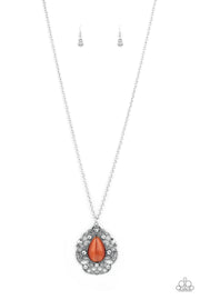 Bewitched Beam - Orange Necklace
