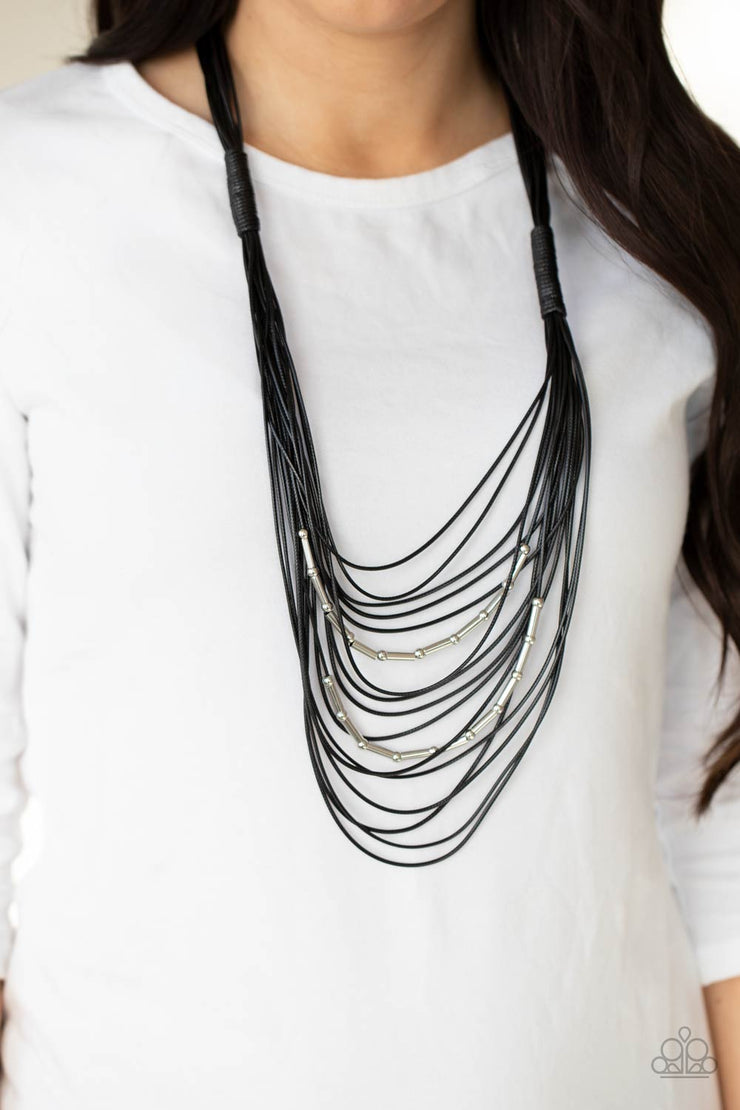 Nice CORD-ination - Black Necklace