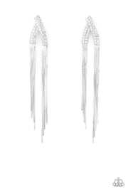 It Takes Two To TASSEL - White Earring