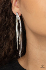 It Takes Two To TASSEL - White Earring