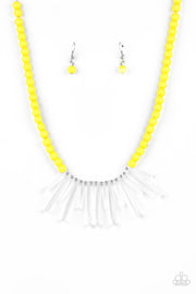 Icy Intimidation - Yellow Necklace