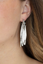 Pursuing The Plumes - Silver Earring