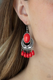 Prairie Flirt Red Earring
