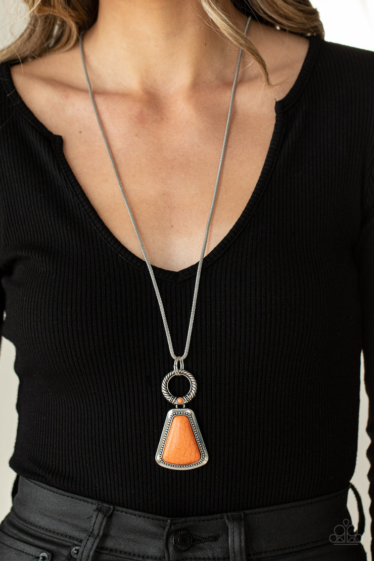 Stone Prairies - Orange Necklace