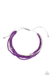 All Beaded Up - Purple Bracelet
