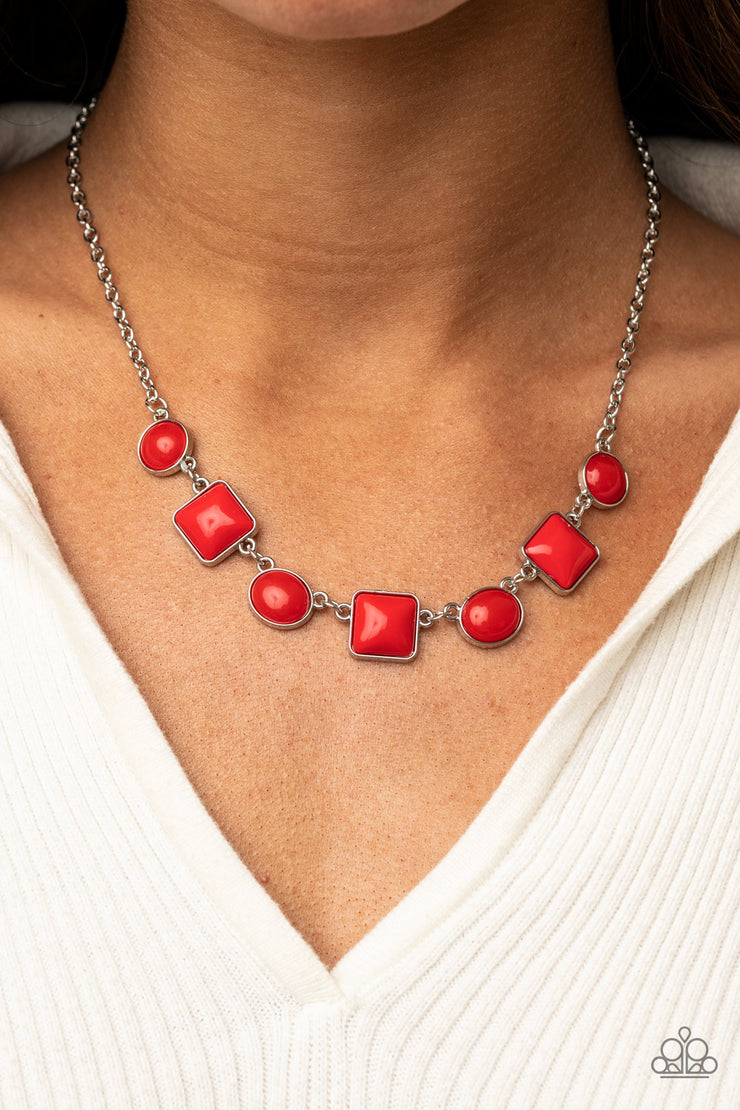 Trend Worthy - Red Necklace