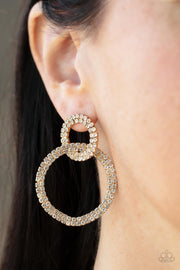 Intensely Icy - Gold Earring