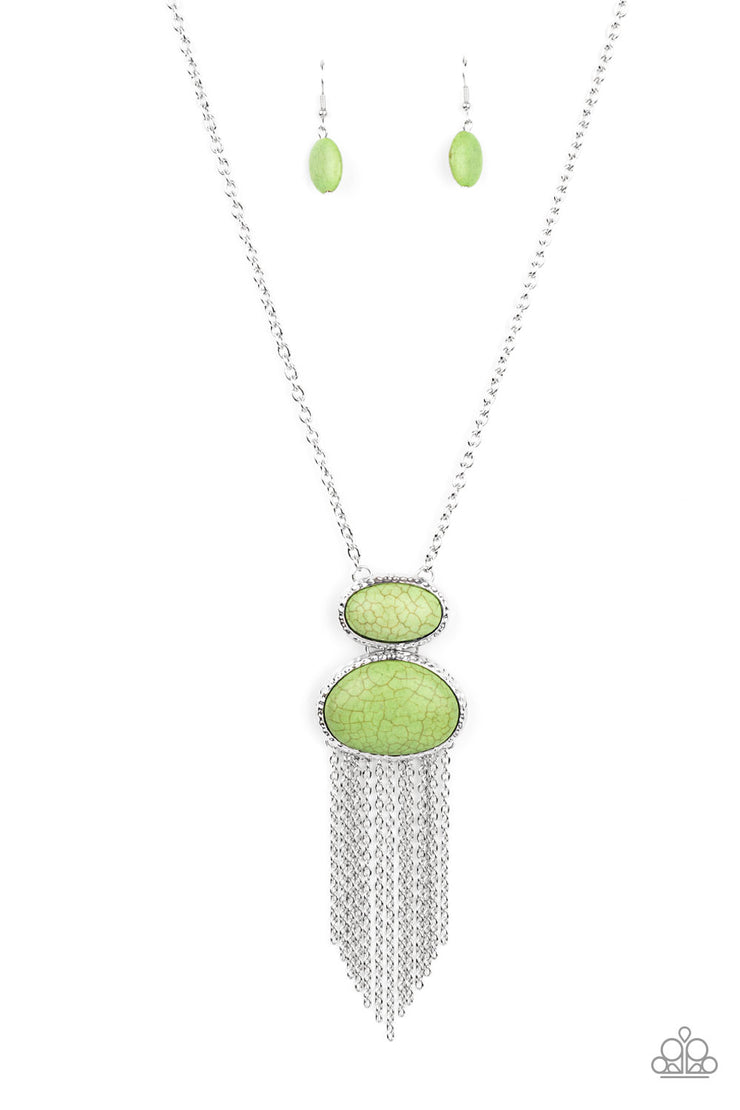 Meet Me At Sunset - Green Necklace