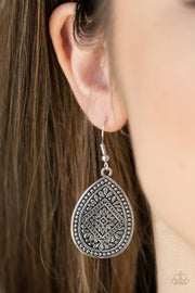 Mayan Mecca - Silver Earring