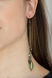 Chiming Leaflets - Brass Earring