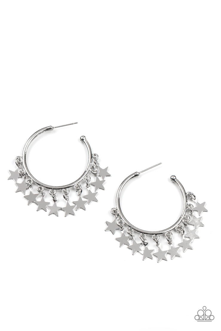 Happy Independence Day - Silver Earring