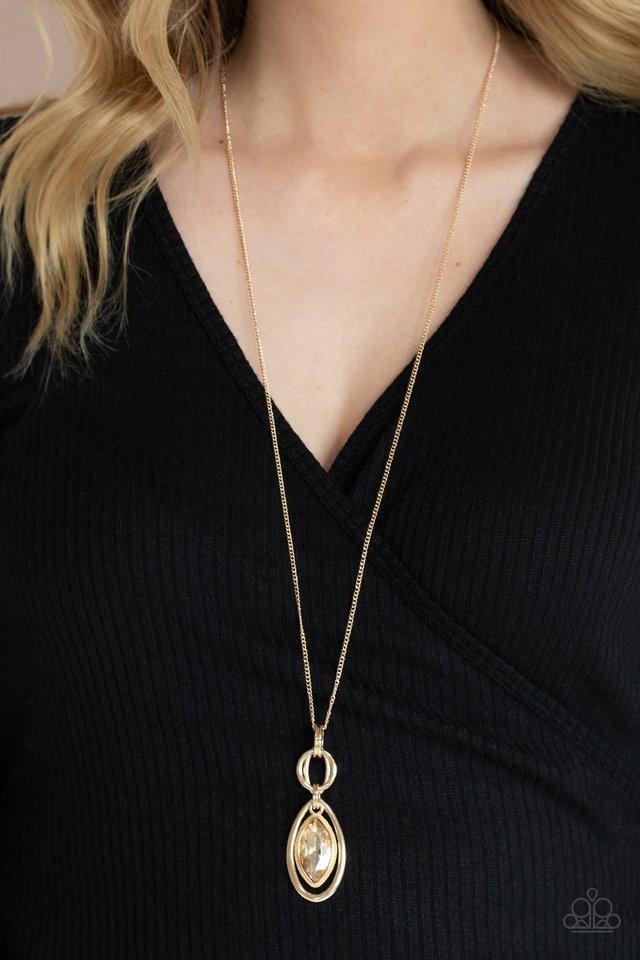 Glamorously Glaring-Gold Necklace