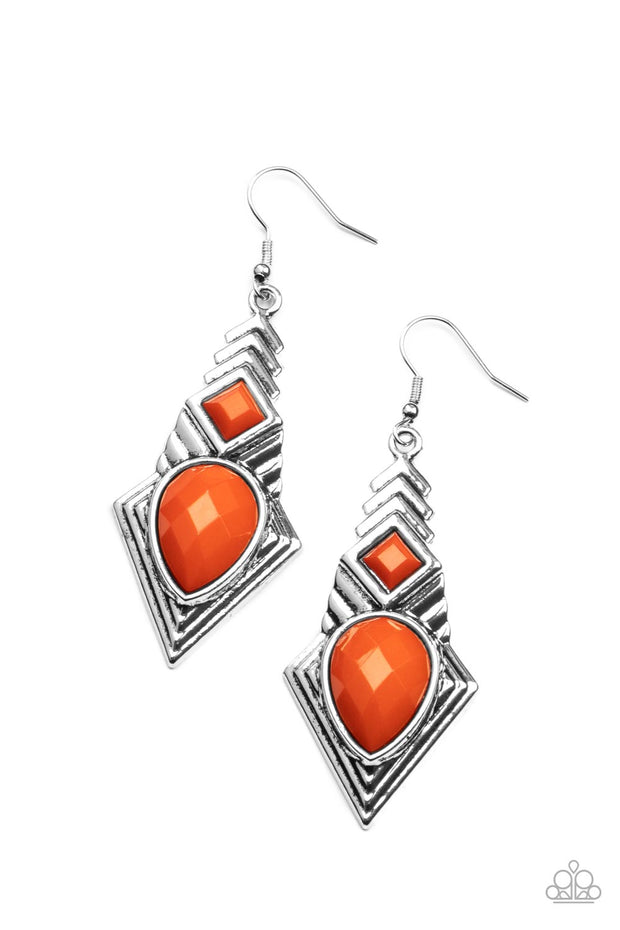 Stylishly Sonoran - Orange Earring