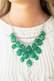 Front Row Flamboyance - Green Necklace