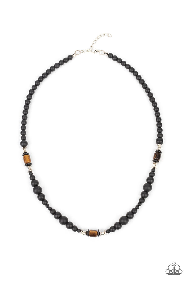 Stone Synchrony - Brown Necklace