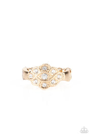 Floral Frou-Frou - Gold Ring