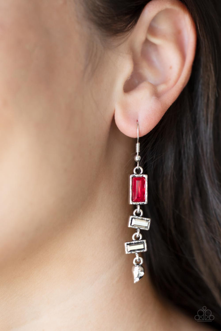 Modern Day Artifact - Red Earring
